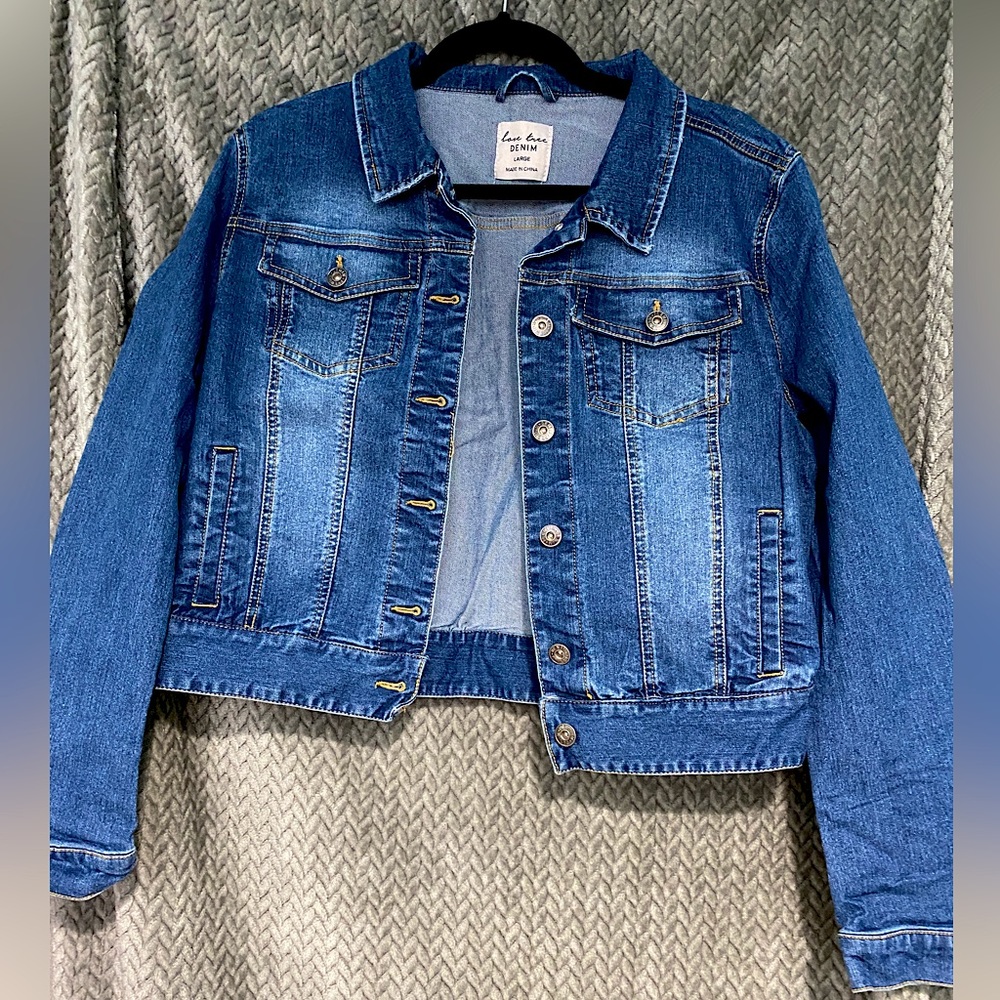 Love Tree Denim Jacket - Large